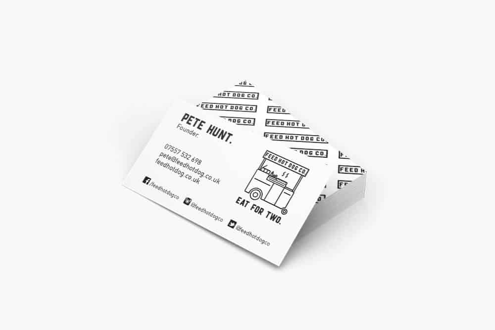 Feed Hot Dog Co business card design, identity