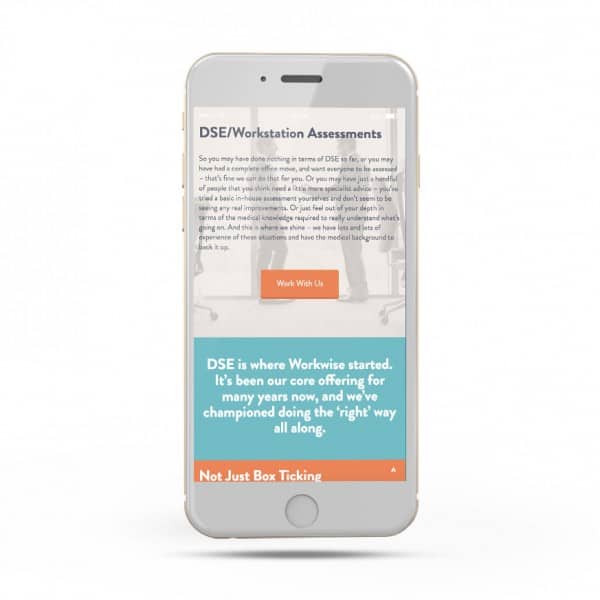 Workwise Ergonomics mobile responsive website